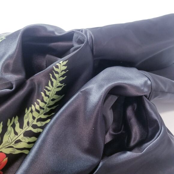 Sherri Hill Floral Fit and Flare Satin Mini Dress Lace Up Back with Pockets - Picture 12 of 16